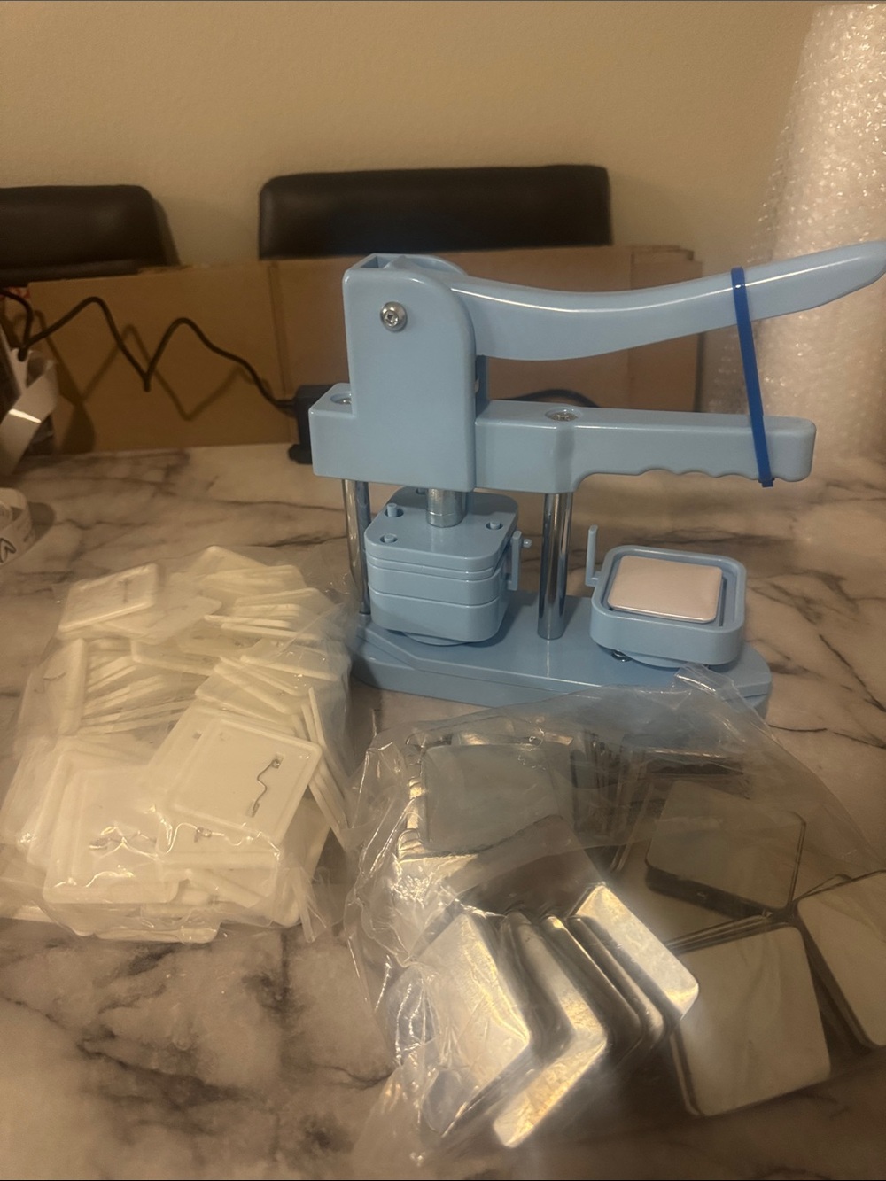 2x2 Square Button Maker Machine Badge Press Kit with Supplies